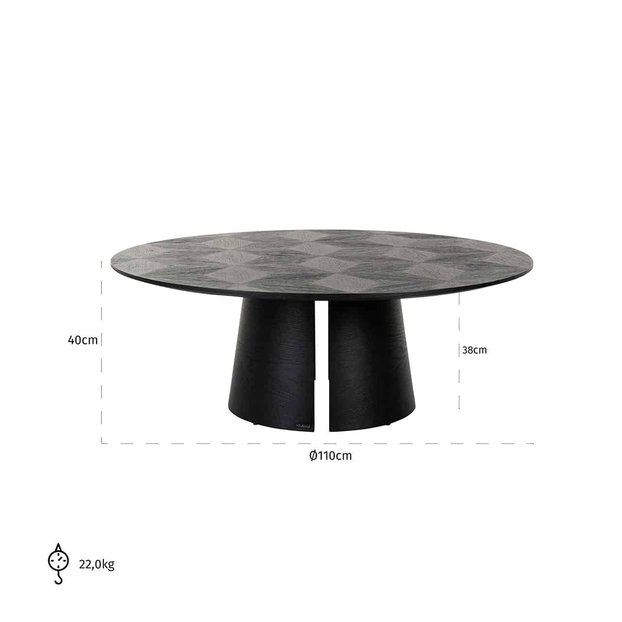 Tavolino Cubik Ø110 - immagine 2