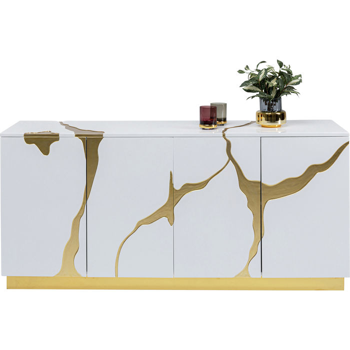 Madia bianca crepe oro - immagine 4