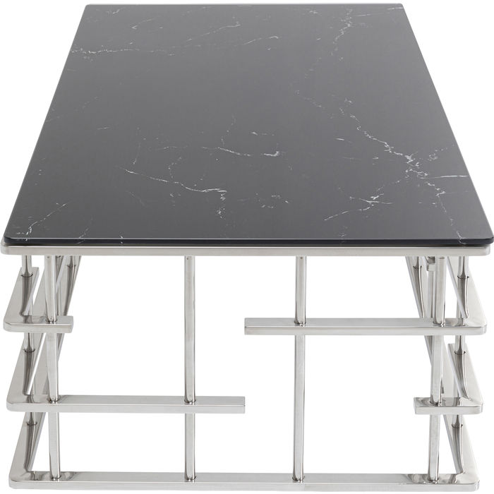 Tavolino capital nero e argento Ø60cm - immagine 5