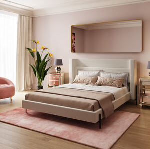 Letto Matrimoniale Tracy ecru 180x200