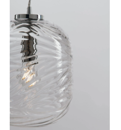 Lampadario doppia sospensione Nereide trasparente