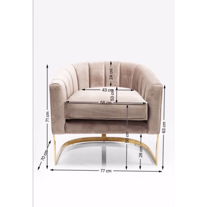 Poltrona Croiss beige - immagine 7