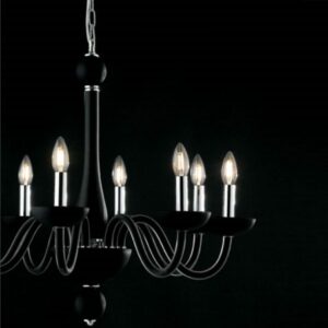 Lampadario a sospensione Alfiere black