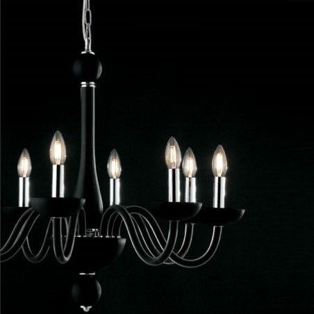 Lampadario a sospensione Alfiere black