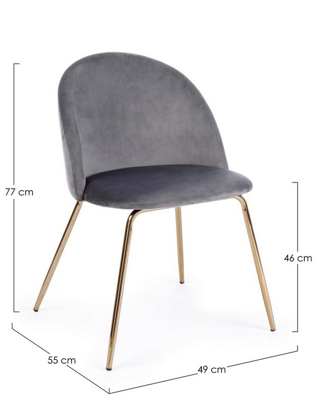 Sedia mio grigio/oro - immagine 2