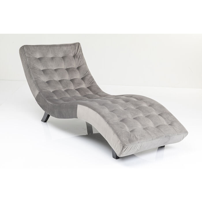 Poltrona Chaise longue grigio 197cm