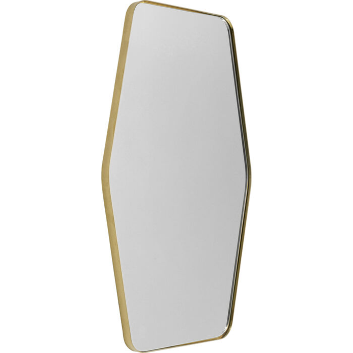 Specchio esagonale ottone