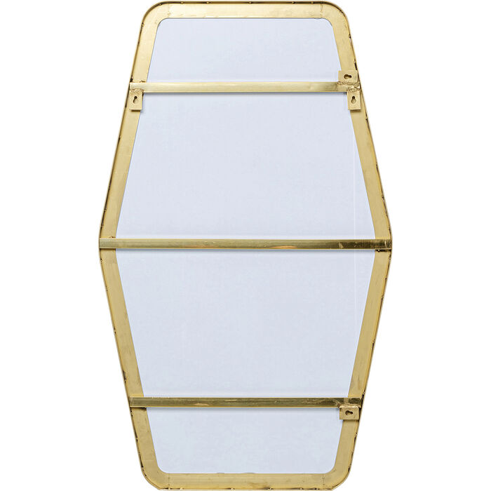 Specchio esagonale ottone - immagine 3