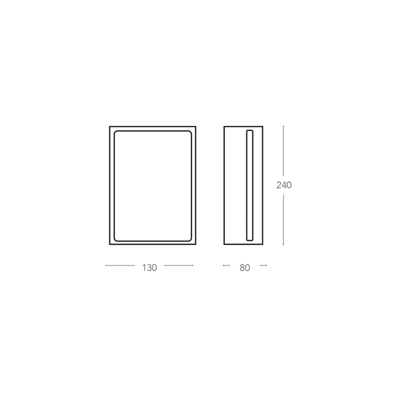 Applique Compact Antracite 18W 13x24x8cm - immagine 4