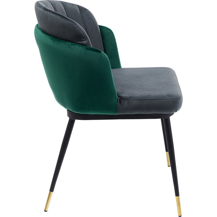 Coppia sedie Jonas grigio e verde - immagine 2