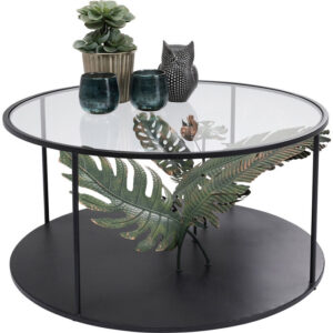Tavolino palme nero Ø80cm K