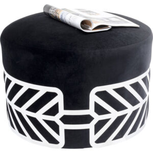 Pouf braceler black Ø61 cm K