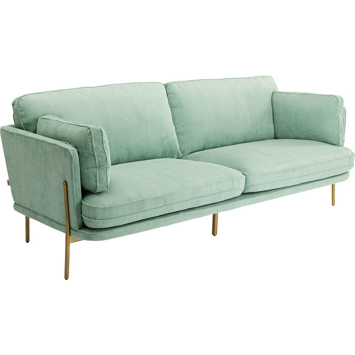 Divano verde menta 3-posti 166cm - immagine 2
