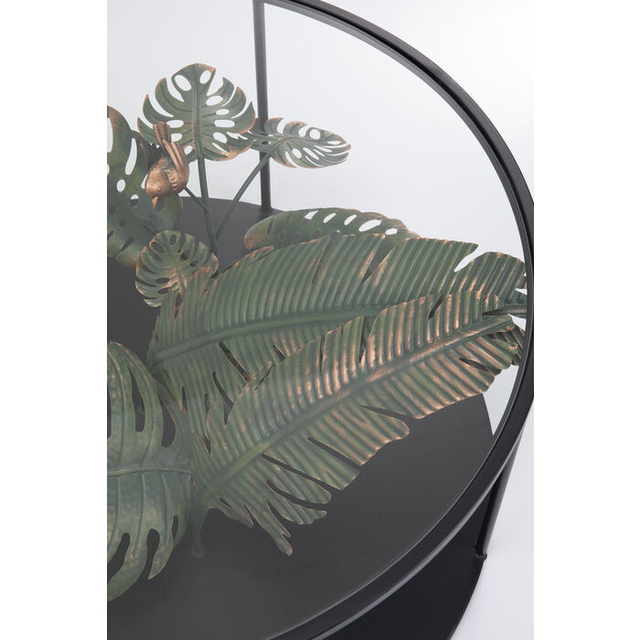 Tavolino palme nero Ø80cm K - immagine 4