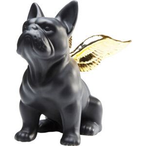 Bulldog black con ali oro