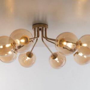 Plafoniera Honey ottone 8 luci