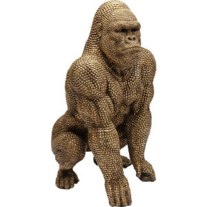 Figura decorativa Gorilla oro XL