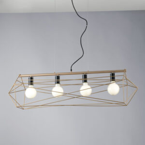 Sospensione abraxas oro 4 luci