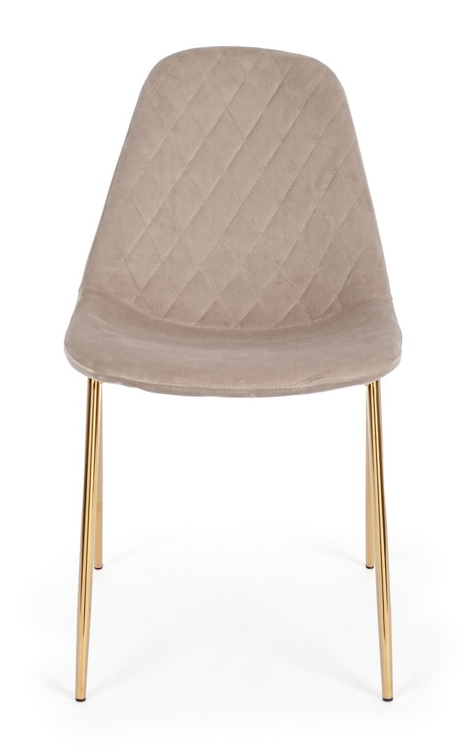 Sedia Teresa in velluto beige DISPONIBILI DA DICEMBRE 2023 - immagine 2