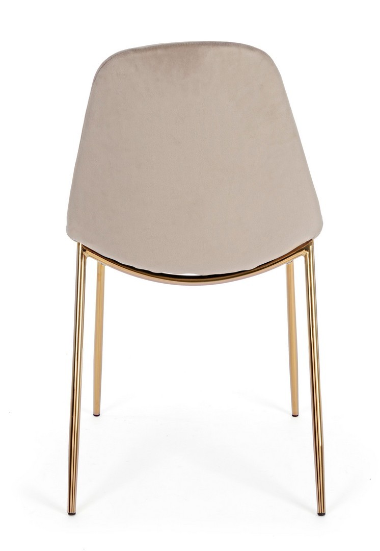 Sedia Teresa in velluto beige DISPONIBILI DA DICEMBRE 2023 - immagine 3