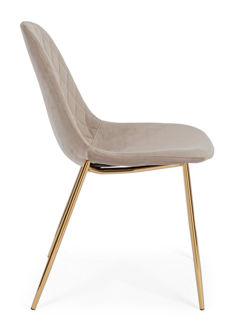 Sedia Teresa in velluto beige DISPONIBILI DA DICEMBRE 2023 - immagine 4