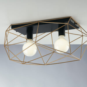 Plafoniera Abraxas oro 2 luci