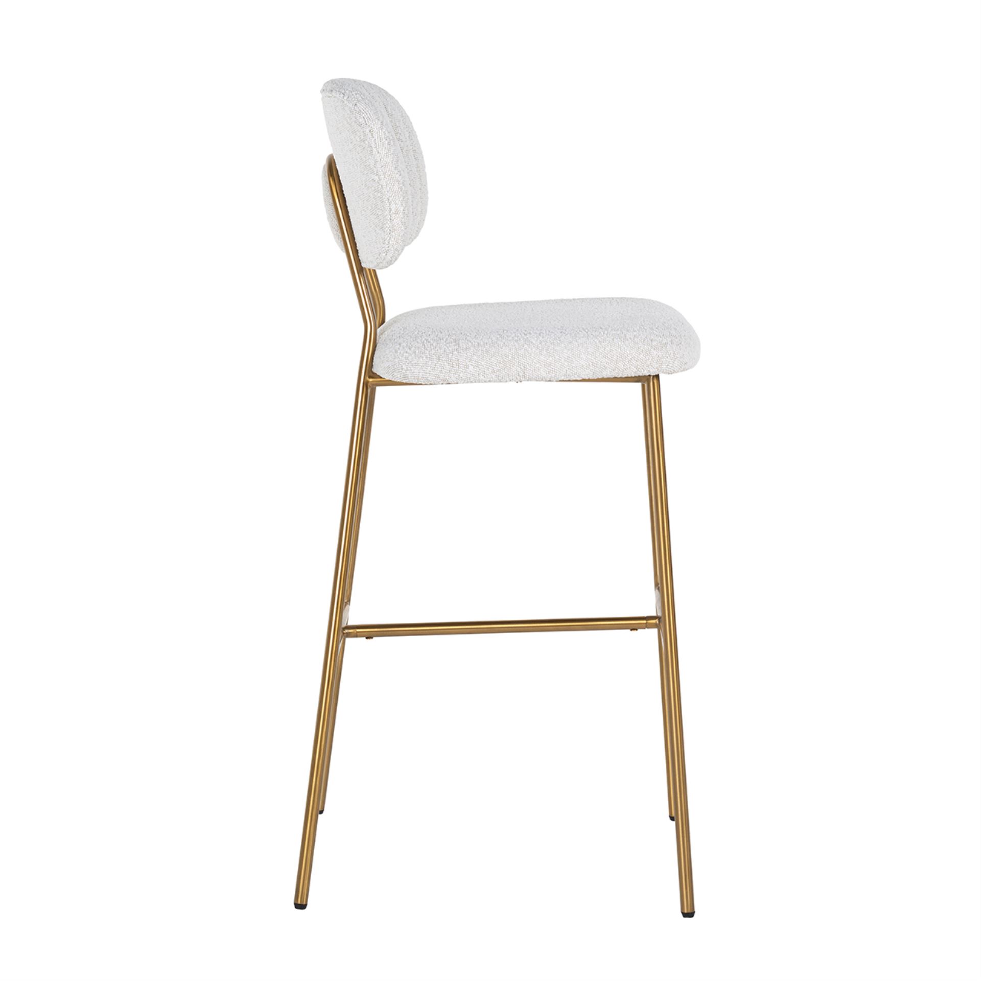 Sgabello Teddy bianco e oro - immagine 6