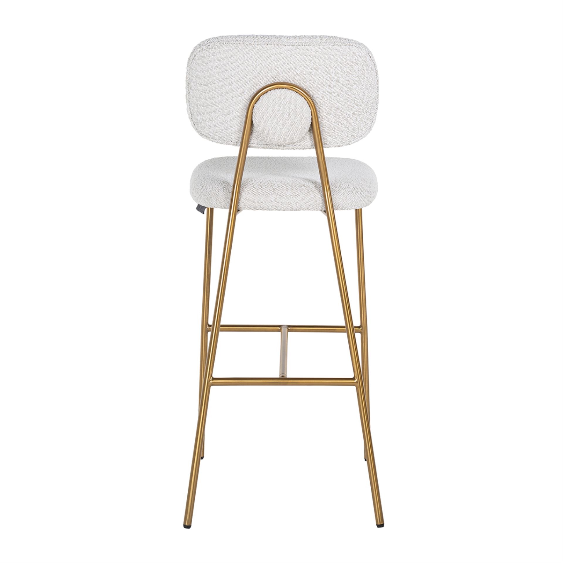 Sgabello Teddy bianco e oro - immagine 5