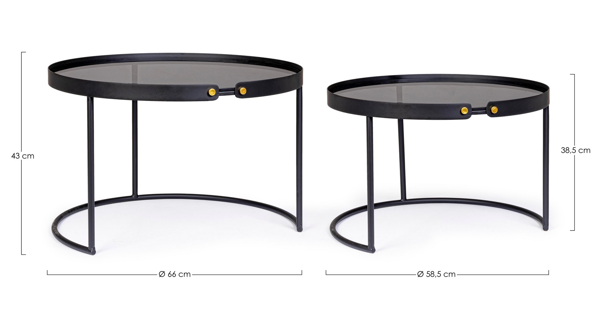 Set 2 tavolini Zeina large - immagine 2