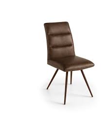 Sedia Hill Ecopelle Marrone