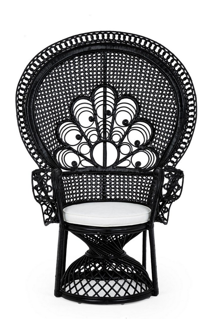 Poltrona Peacock Nera