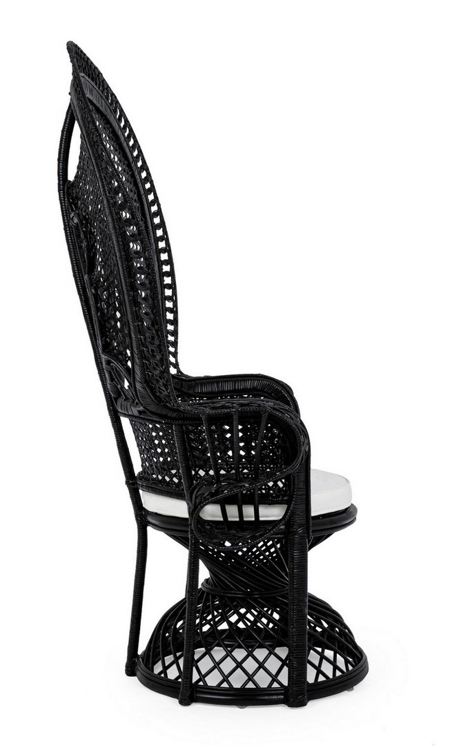 Poltrona Peacock Nera - immagine 2