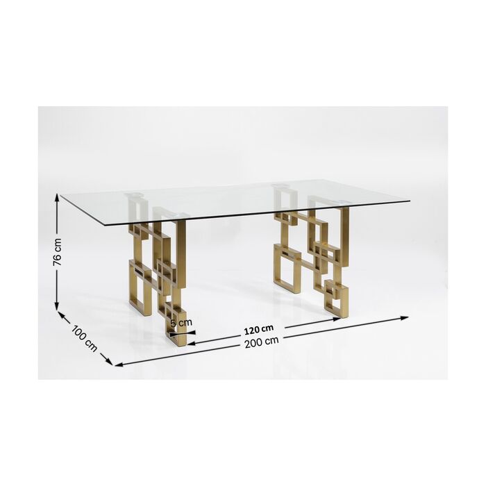 Tavolo Street gold 100x200cm - immagine 4