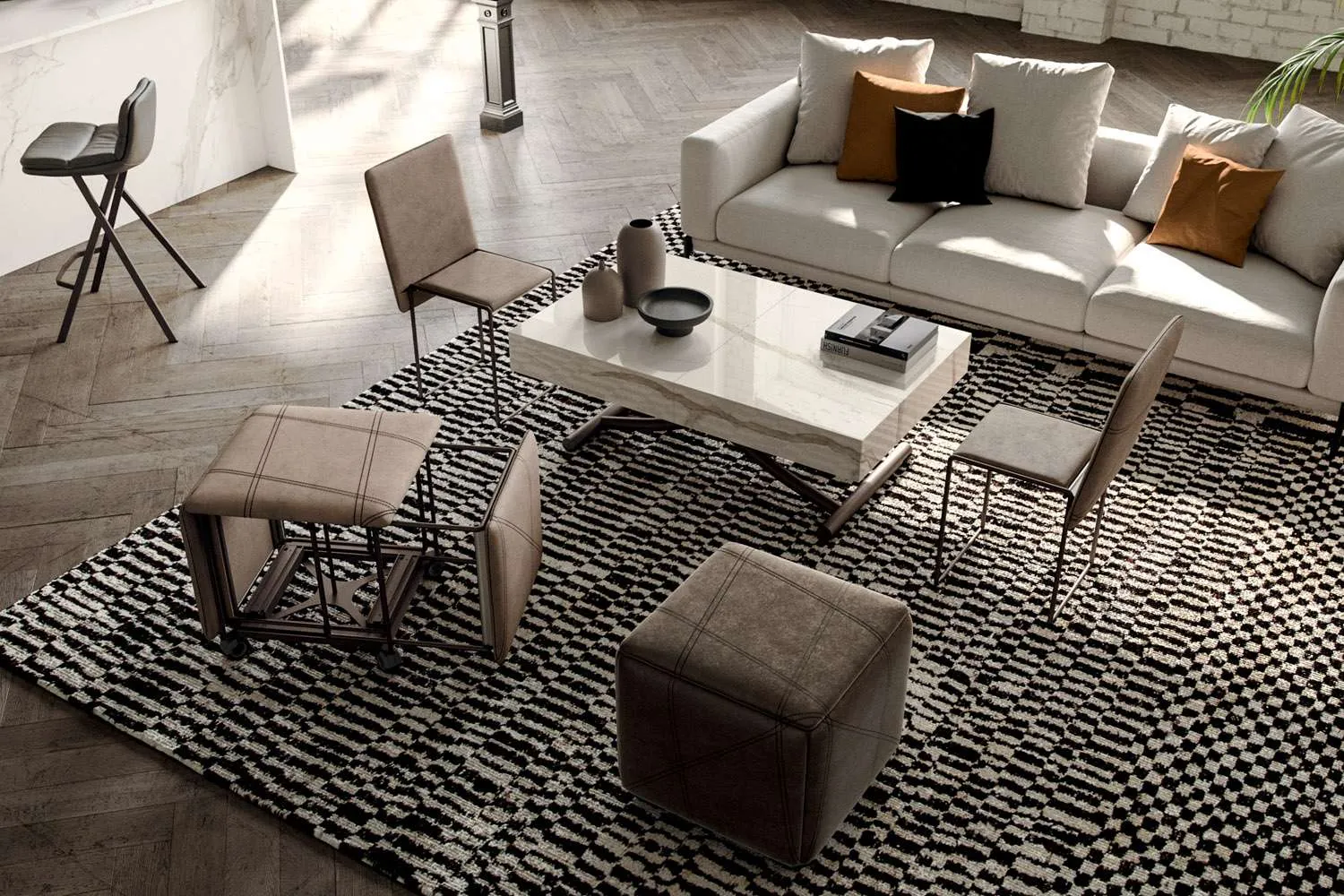 Magic cube: Pouf trasformabile in sedie - immagine 5