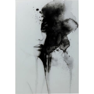quadro inchiostro donna bianco e nero