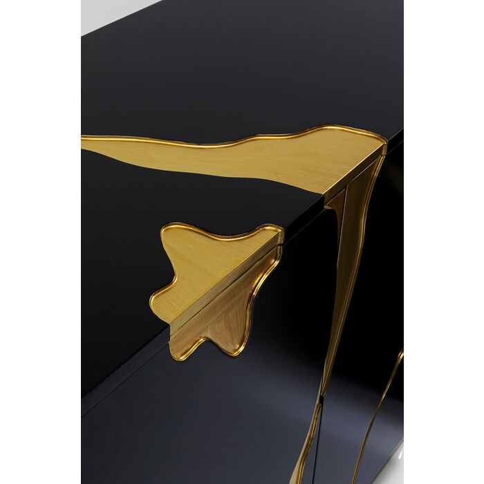 Madia nera crepe oro - immagine 2