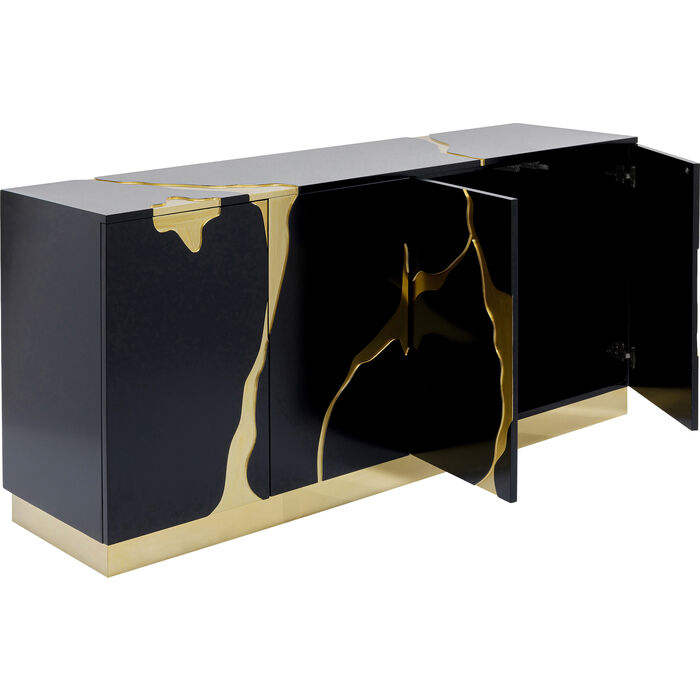 Madia nera crepe oro - immagine 6