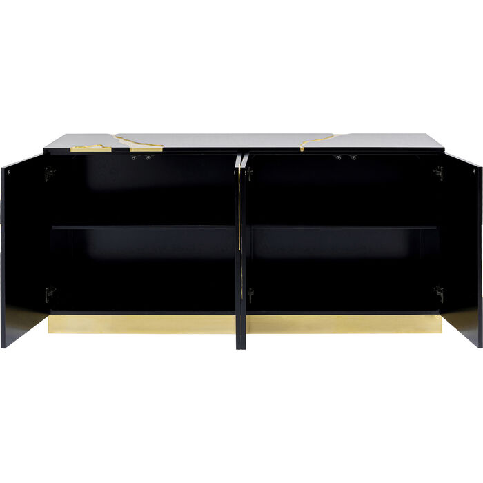 Madia nera crepe oro - immagine 7
