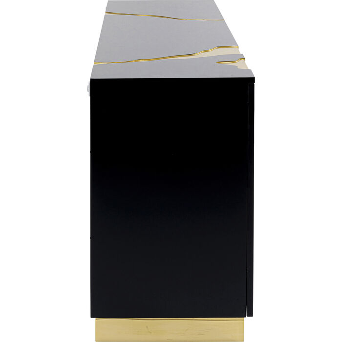 Madia nera crepe oro - immagine 8