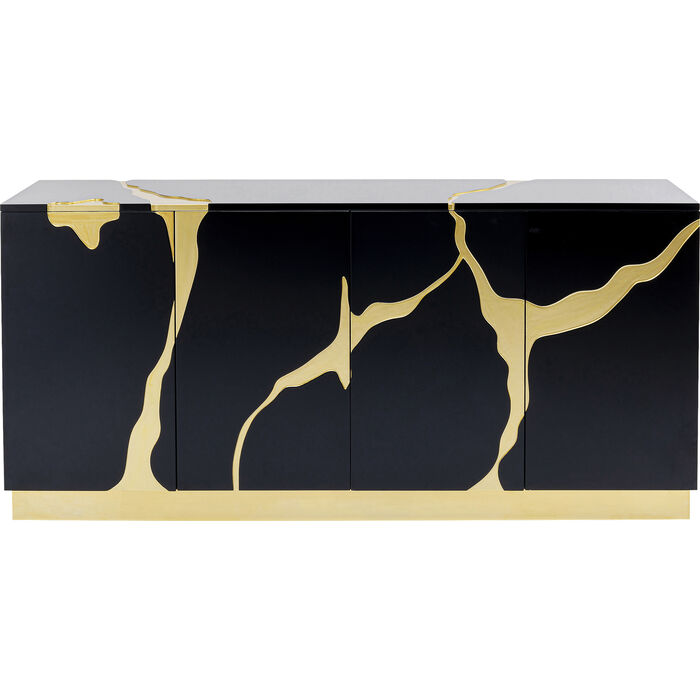 Madia nera crepe oro - immagine 4