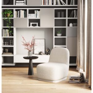 Poltrona girevole square teddy