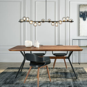 Lampadario 14 sfere nero