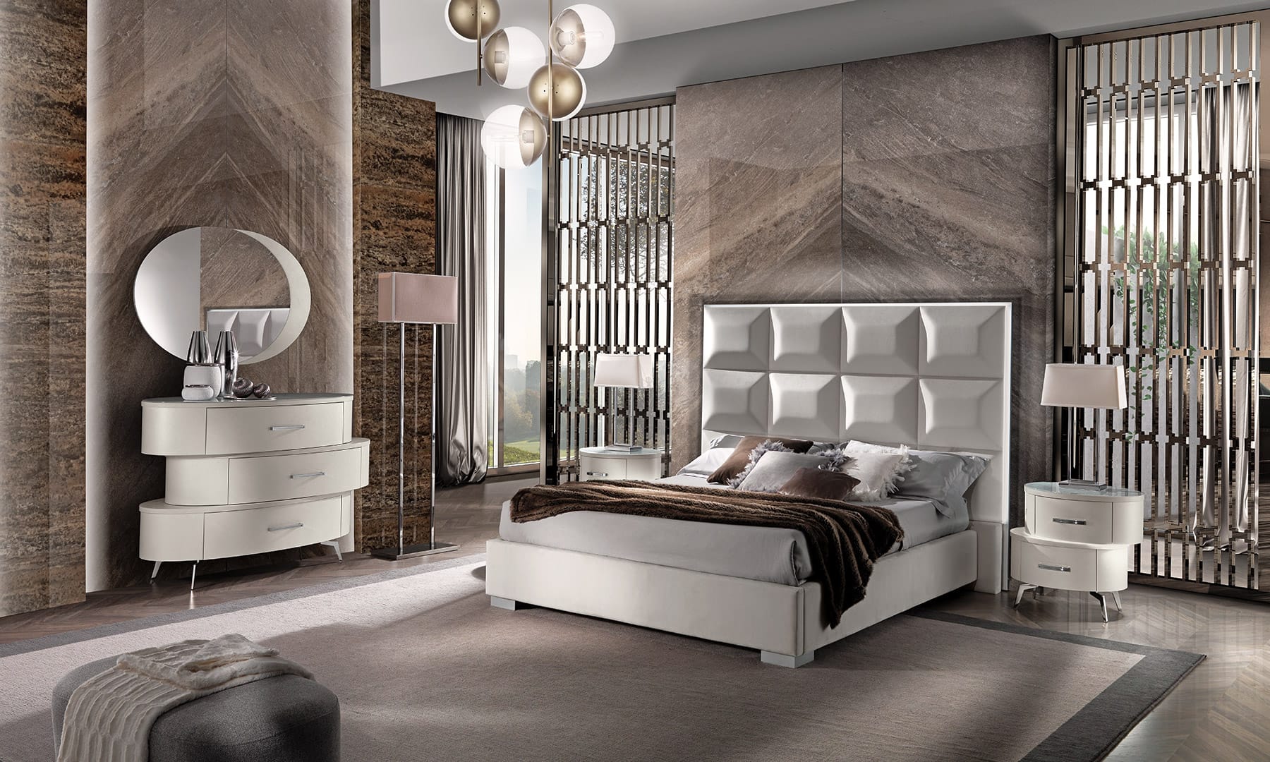 como e comodini + specchio white omaggio - immagine 2