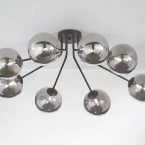 Plafoniera Honey nera 8 luci