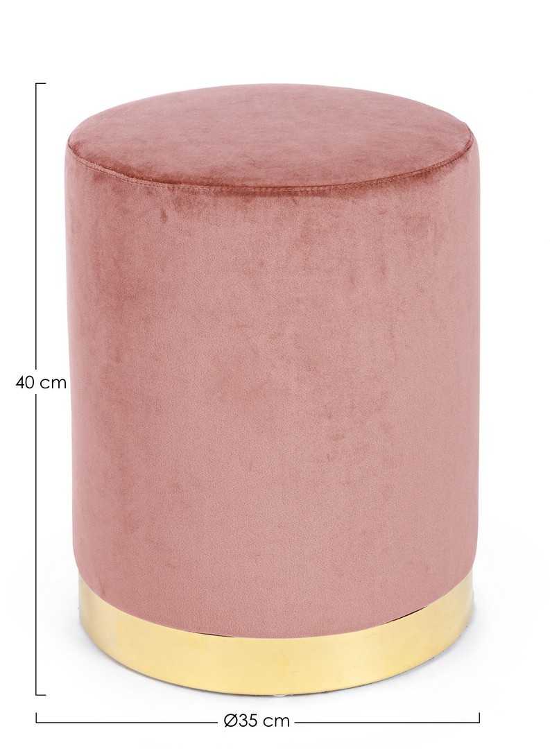 Pouf pink gold Ø35 - immagine 2
