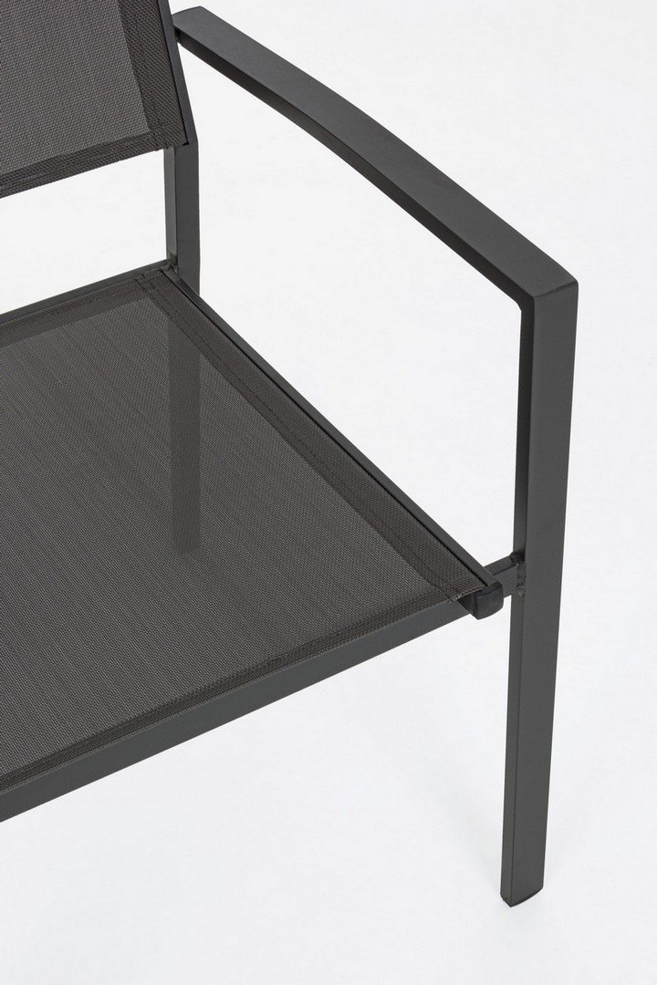 Set 6 sedie con bracciolo per esterno Hide antracite - immagine 6
