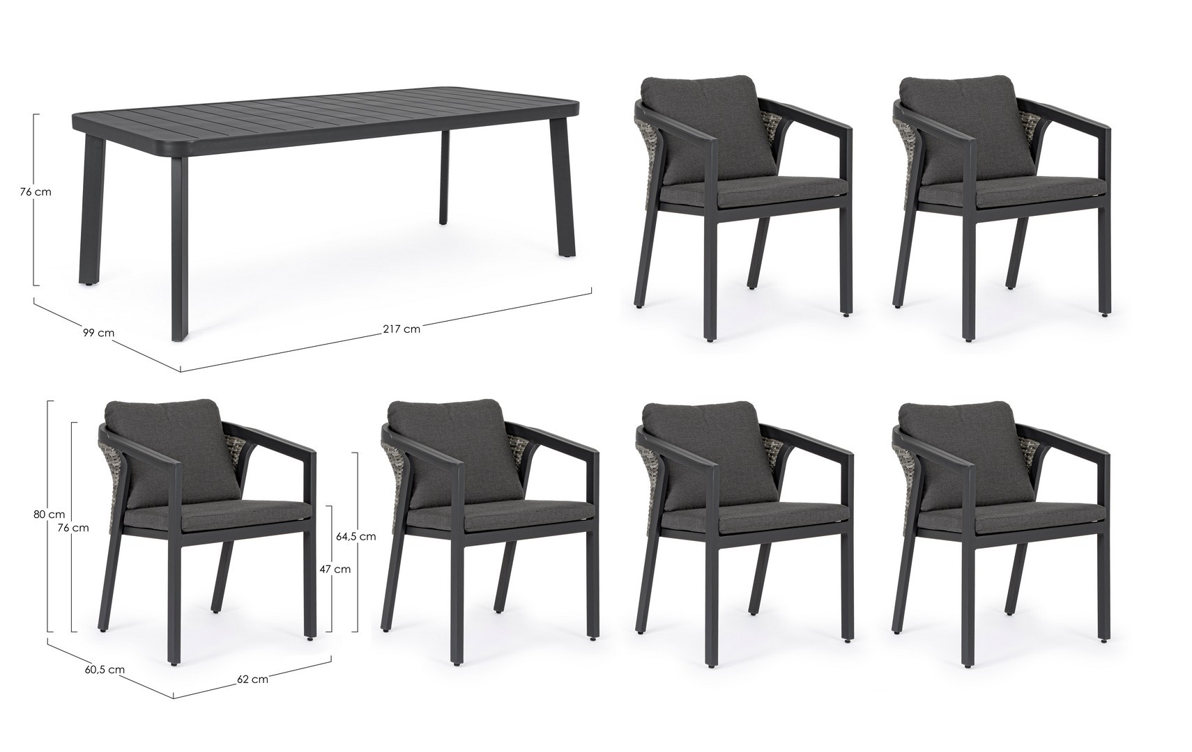 Set tavolo + 6 sedie - immagine 8