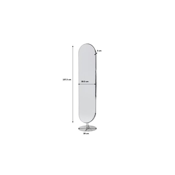 Specchio da terra acciaio 40x170cm - immagine 5