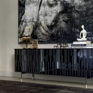 Madia Drops rovere scuro e specchio fume