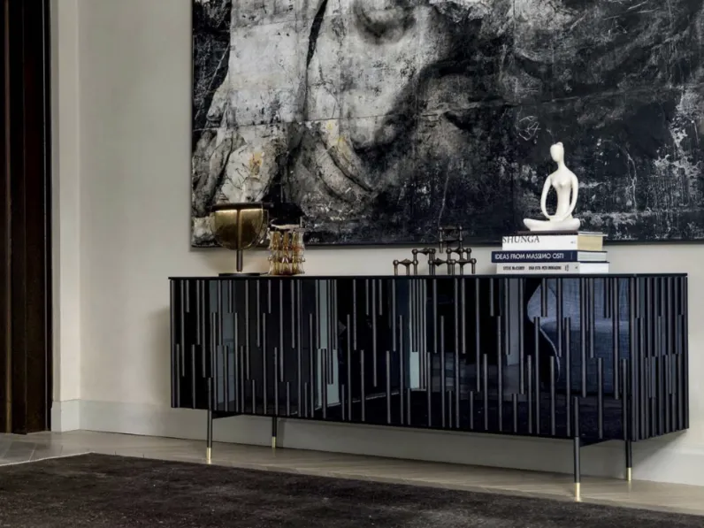 Madia Drops rovere scuro e specchio fume